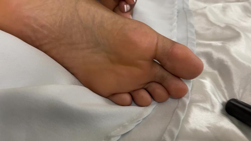 Ebony Feet Close Up During Anal