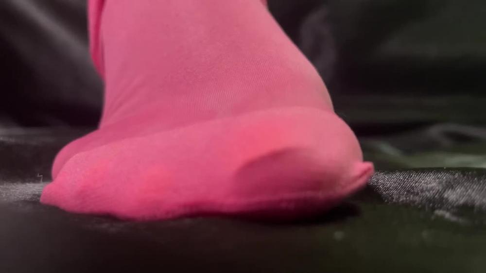 Pink Nylons Peep Toe Heels Removal