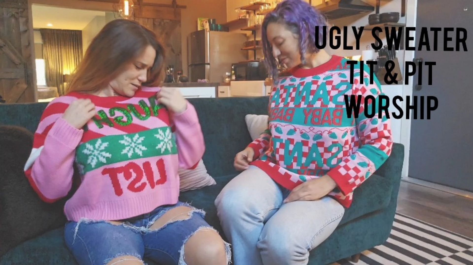 Ugly Sweater Tit & Pit Worship with Giantess Cleo