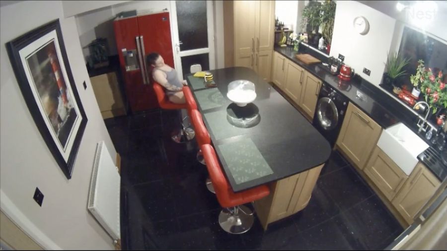 Security Cam Catches Me Wanking