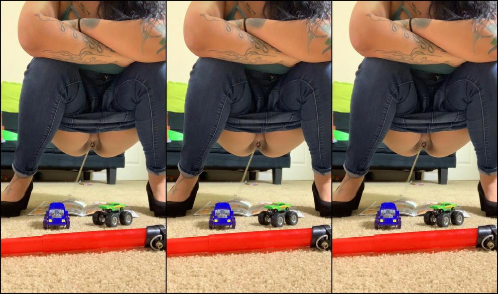Mean mom pees on stepsons toys