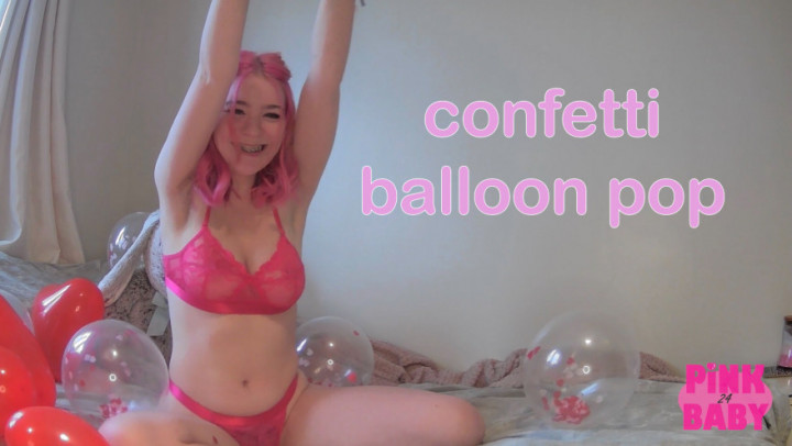 confetti balloon popping