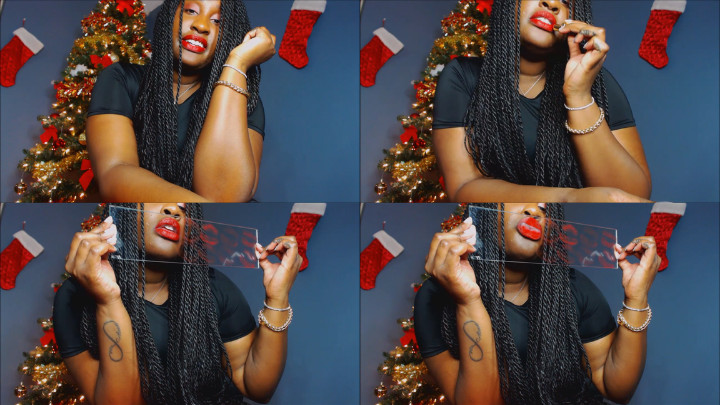 Red Lip  Kisses Under The Mistletoe