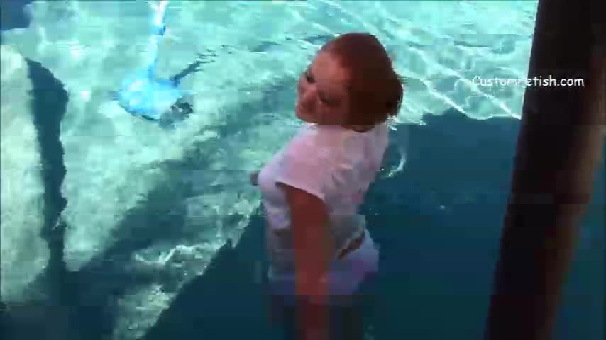 Farrah Wets Her White Cotton Underwear