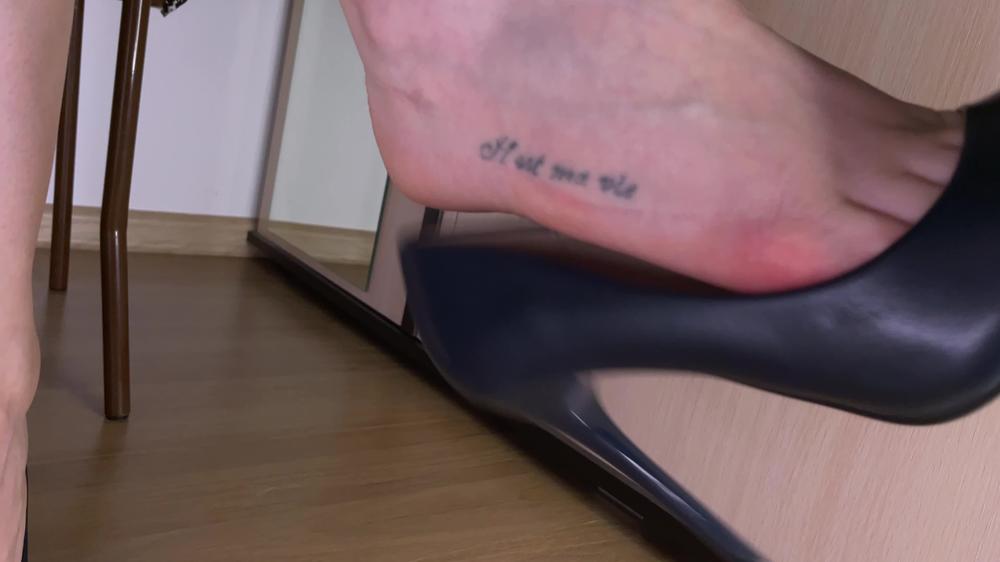 Teasing With Classic Heels Foot Fetish