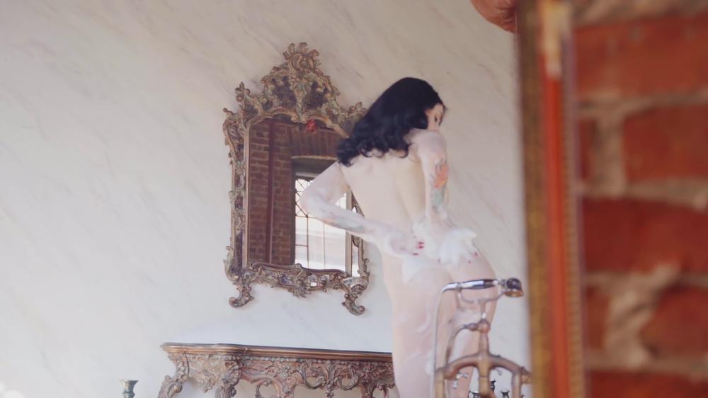 Naked Goddess Takes A Bath