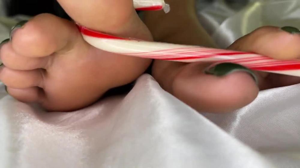 Breaking A Candy Cane With My Feet