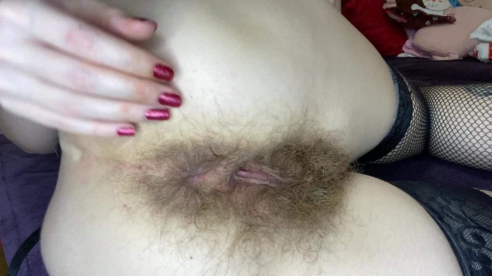 Cuteblonde666 Close Up Hairy Pussy Dildo Play
