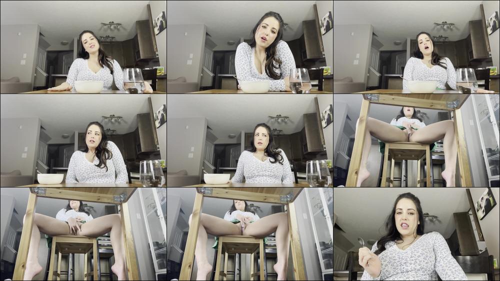 Possessed Sis Fucks Herself At The Table