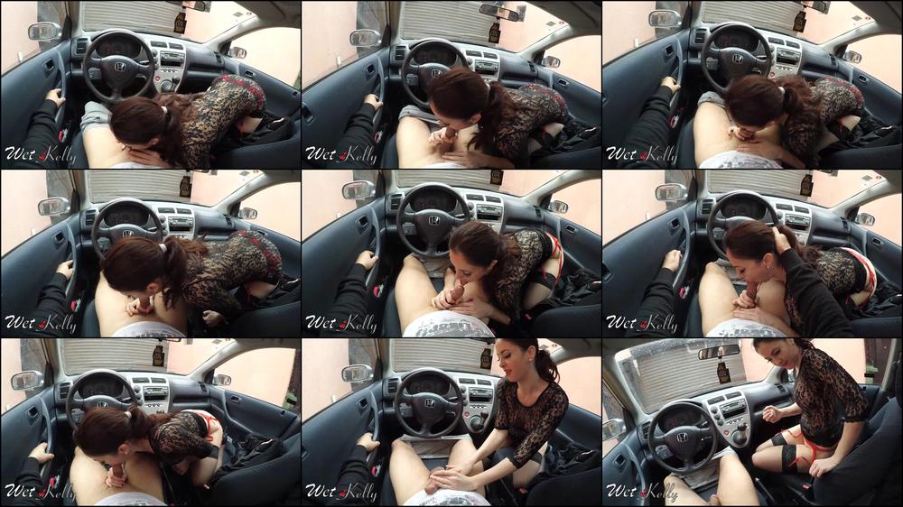 Wet Kelly Car Blowjob Swallower