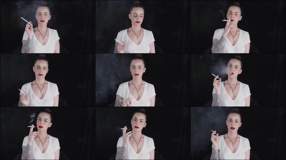 Smoking VS120s in White T - Shirt