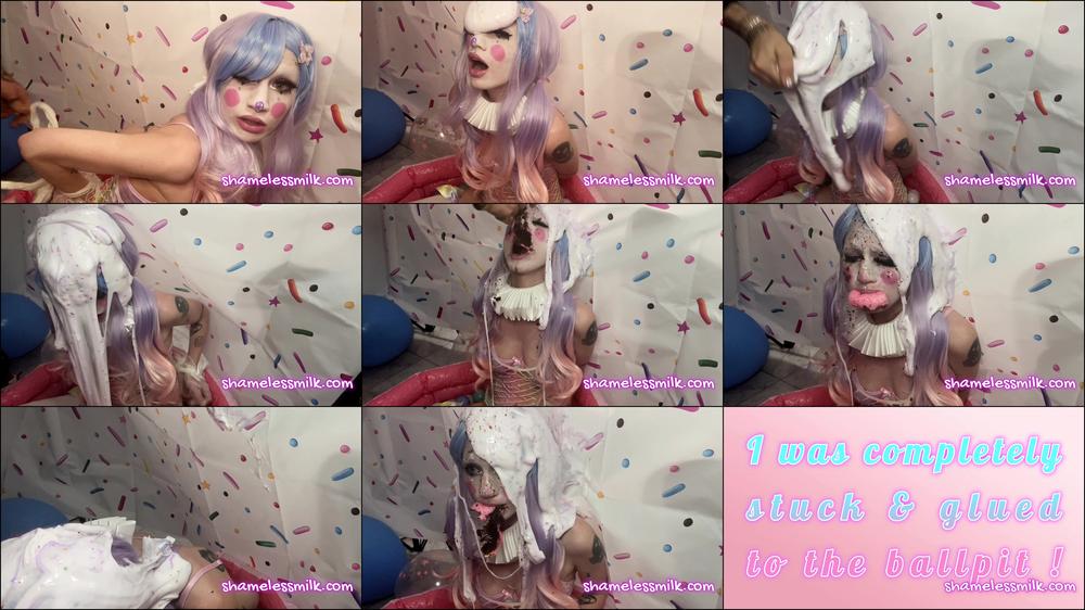 Cute Clown Tied Up and Slimed to the Face | First Gunge Vid