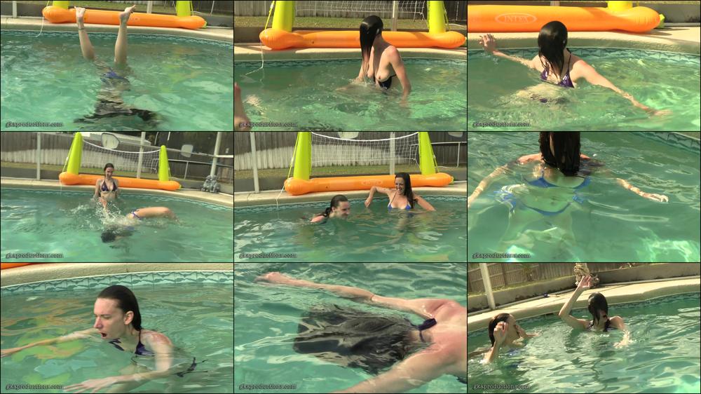 Alora Jaymes & Slyyy Sexy Wet Pool Hair