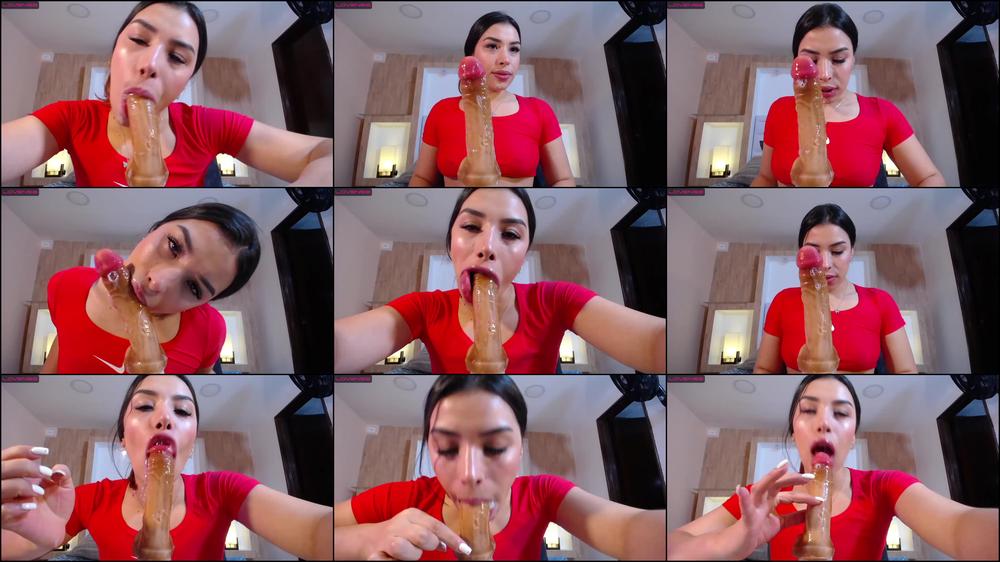 Gagging on Dildo