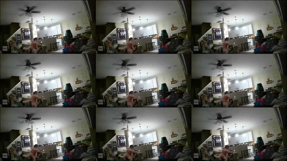 Voyeur View of Riding Daddy