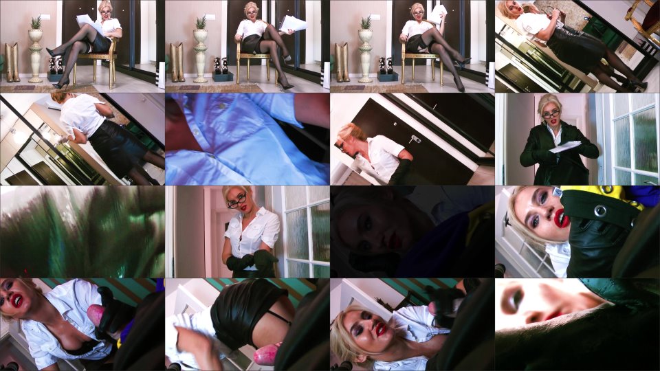 Goddessceline Sperm Thief In Leather Gloves