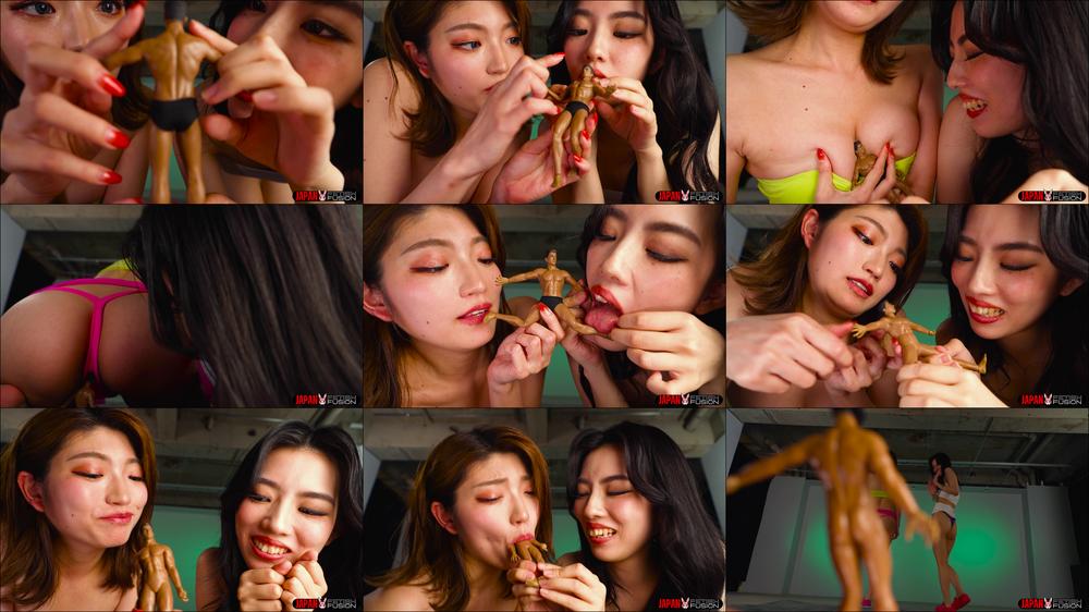 Japan Fetish Fusion MOUTH - Giantesses Find A Tiny Man - Suck, Lick, Play And Humiliation (4K Video)
