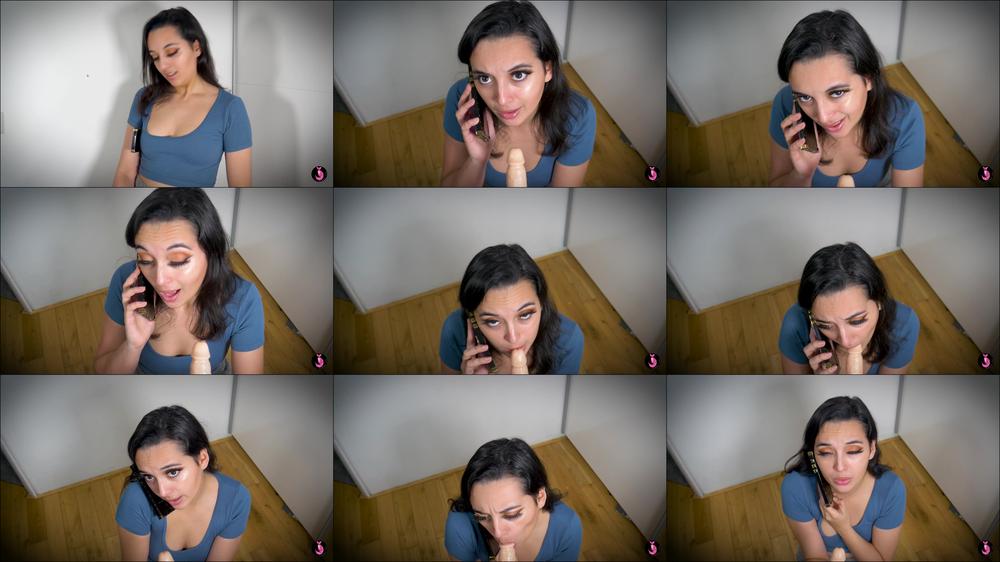 Blowjob While I'm On The Phone To My Man