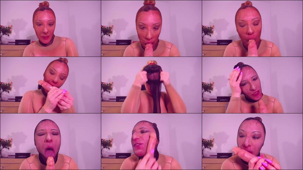 JOI, nylon encased face, sheer stocking