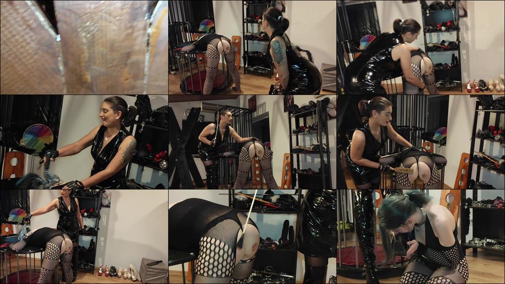 Mistress Roberta - Mistress Roberta, Ciela Celestra - Whipping And Teasing On Cage