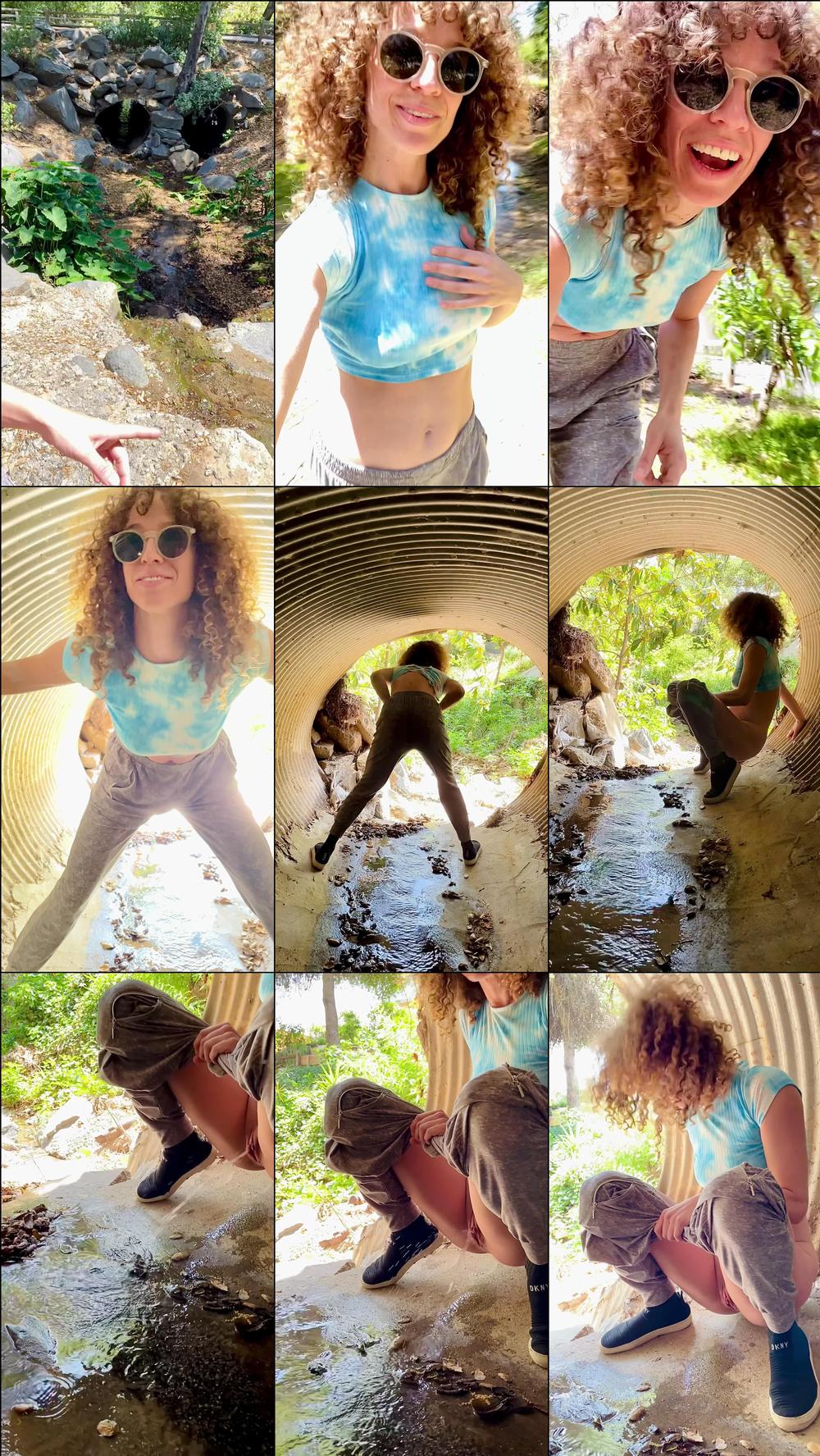 Watch me pee outside in nature - April 26, 2021