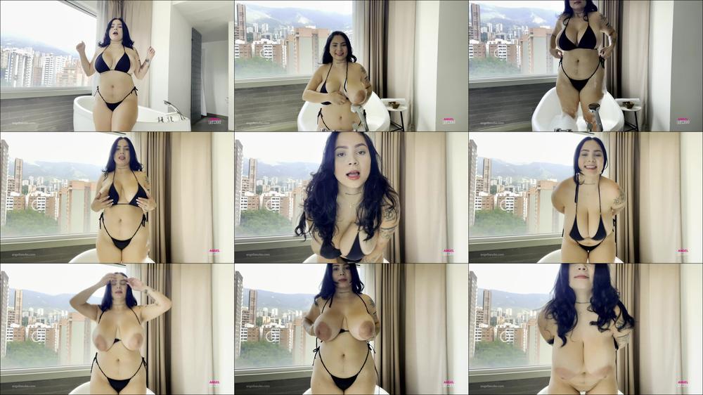 Kim Velez Big Tits Black Bikini Bouncing
