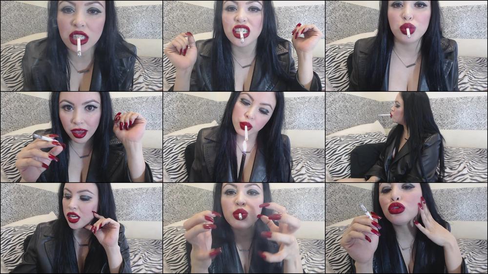 Smoke and long red nails
