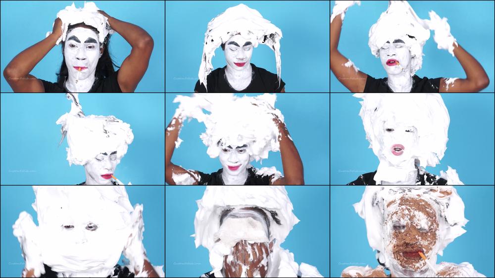 Dimond Smokes and Wears Shaving Cream