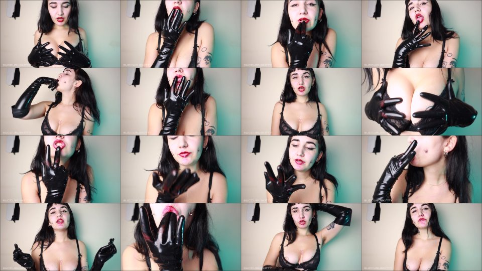 Dominatrixvera Spit Domination Latex Gloves Joi Cei