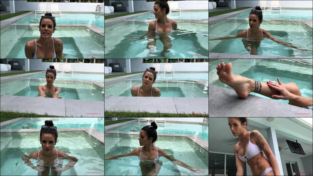 Mommy Sunshine Tries To Teach Her Puppy Boy to Swim