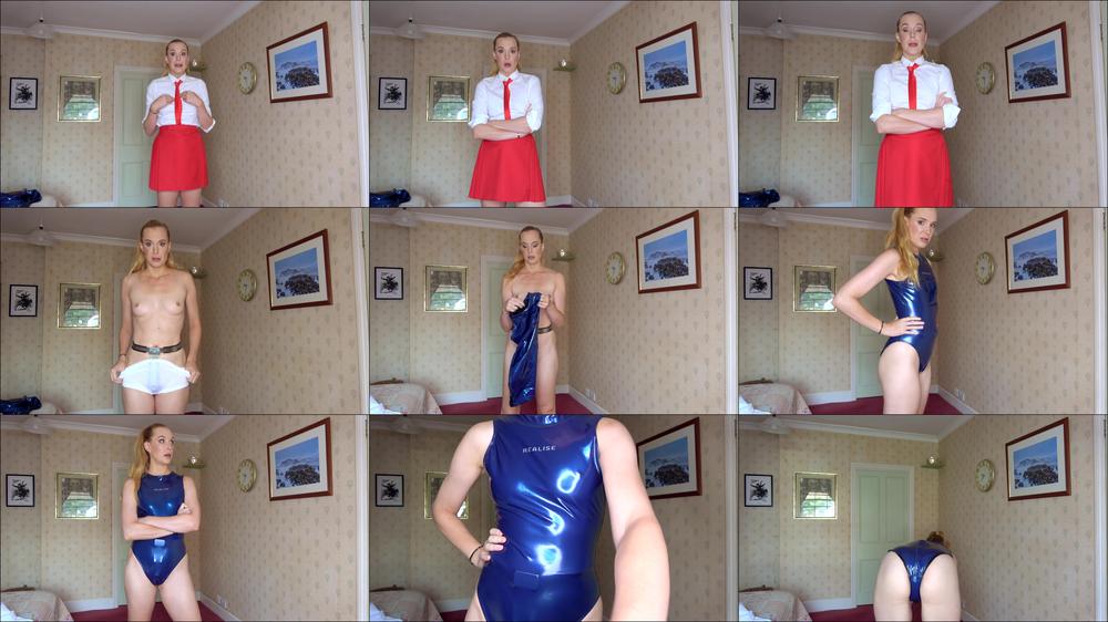 Ariel Anderssen Headgirl In Chastity Swimsuit Shame