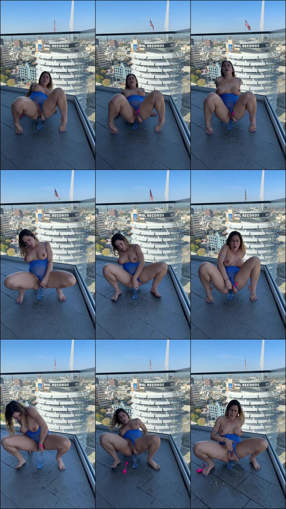 Capitol Records Anal Dildo Balcony Squirt