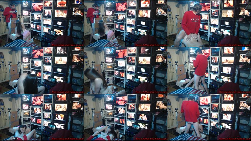 Melanie Hicks & me spycam bedroom scene