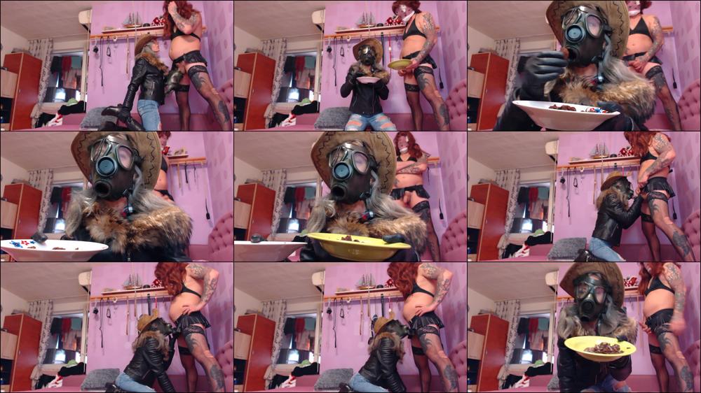 Kinkyporncpl Crossdress Food Fetish Gas Mask Bj Cum