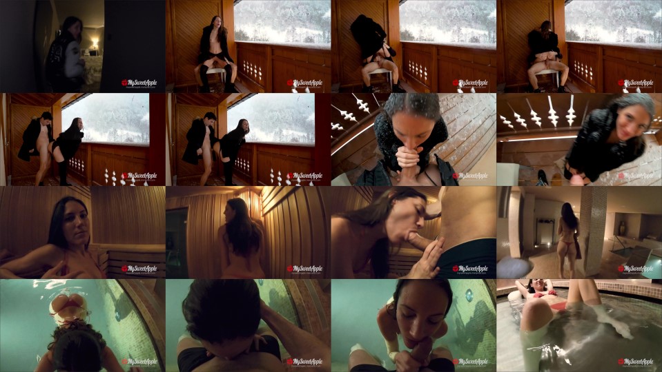 Mysweetapple Winter Fucking In Snowstorm And Bj Sauna