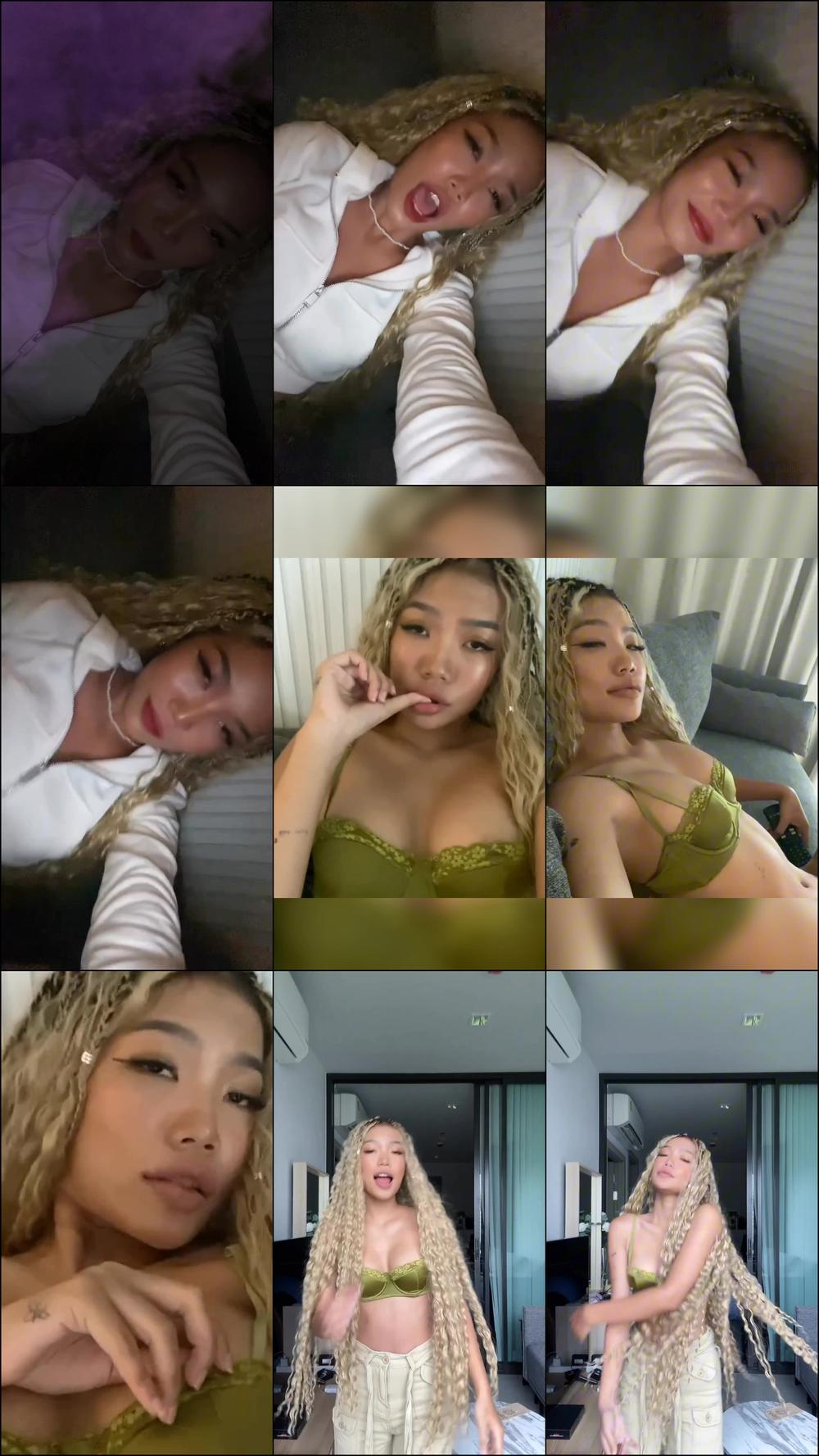 Teasing and Dancing in Green Bra