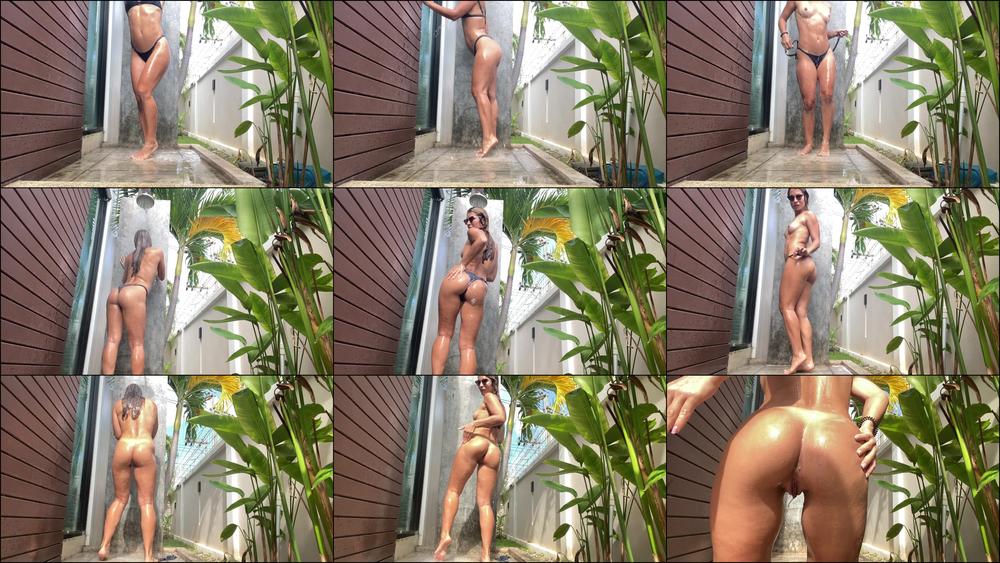 Molly Sweet Teen Takes Outdoor Shower Teasing Naked