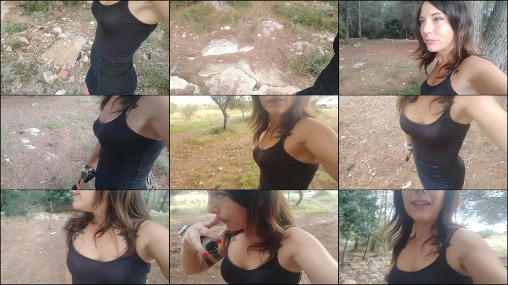 Walking through the forest in Heels
