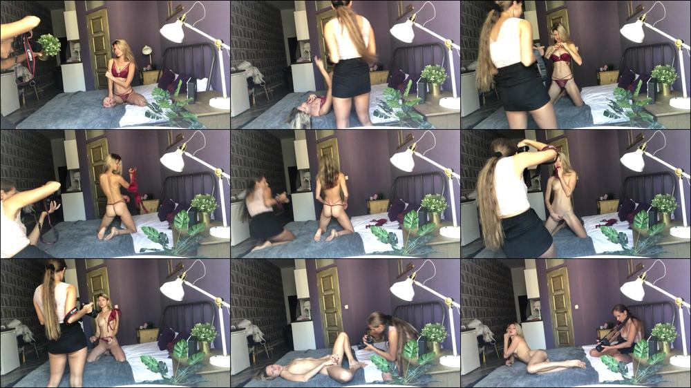 Backstage of nude photoshoot