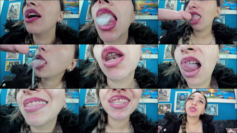 Deepthroat queen enjoys her exotic toy in POV
