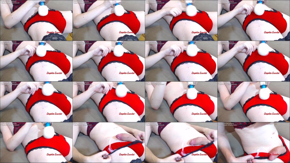 Stephie Scarlet Cumming In My Panties Tgirl Hitachi