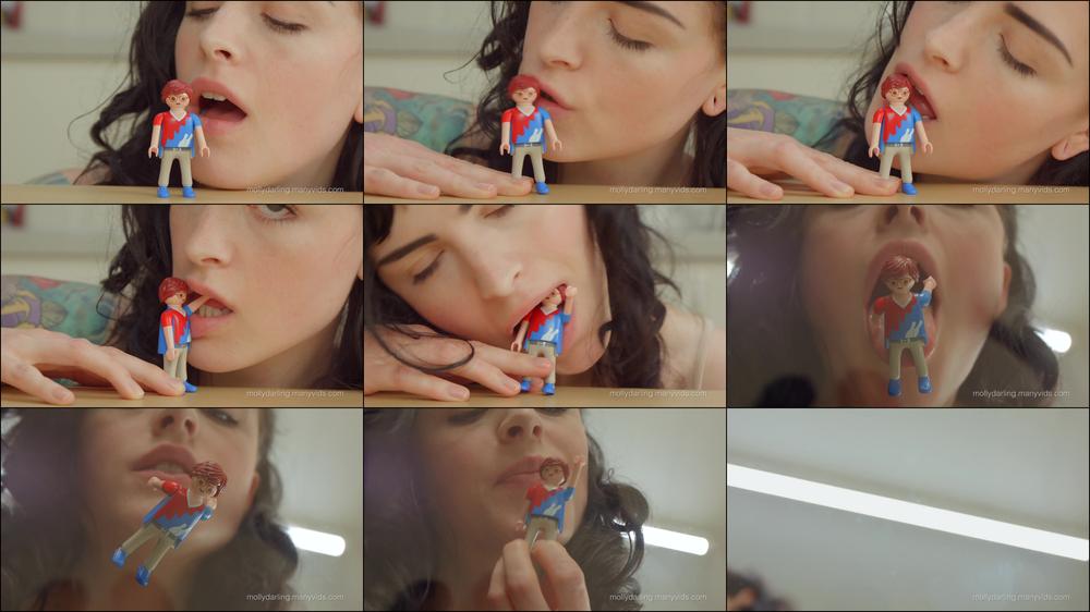 Giantess Teases Small Man Vore Fetish