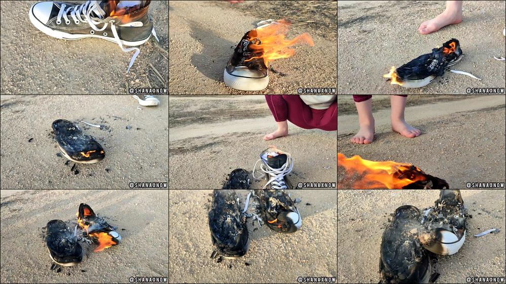 I'VE BURNT MY FETISH CONVERSE SNEAKERS
