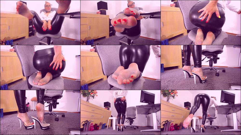 Nylon mask, latex leggings, pantyhose, JOI, nylon feet