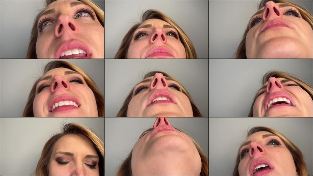 Extreme Close Up Sneezing and Nose Blowing