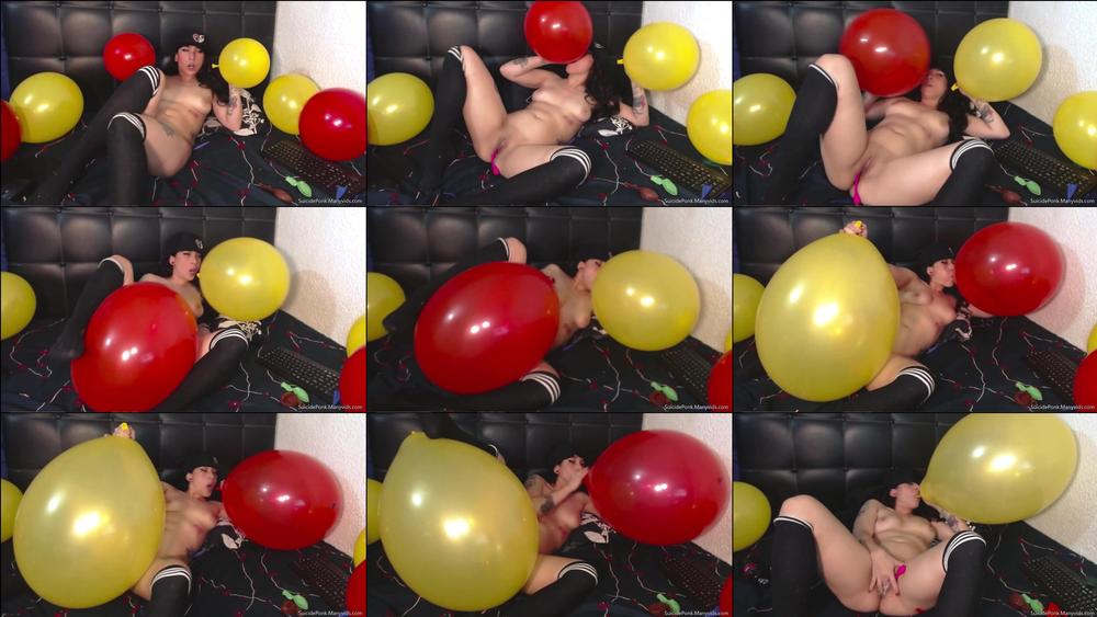 BLOW TO POP  TWO BALLOONS AT SAME TIME AND NAKED - September 25, 2024