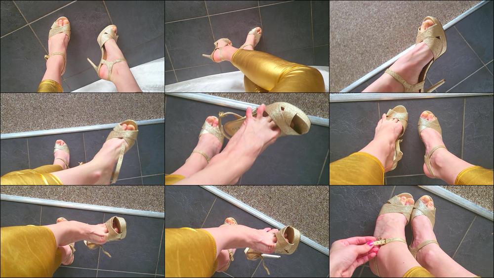 Gold Sandals Goddess View