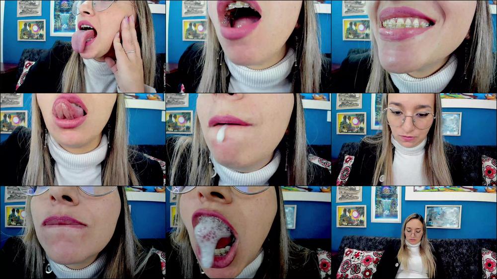 Spit Enthusiast: Spit Dildo deepthroat