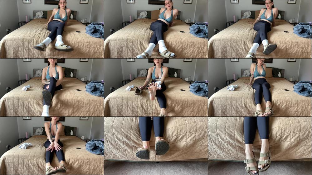 Feet in sandals