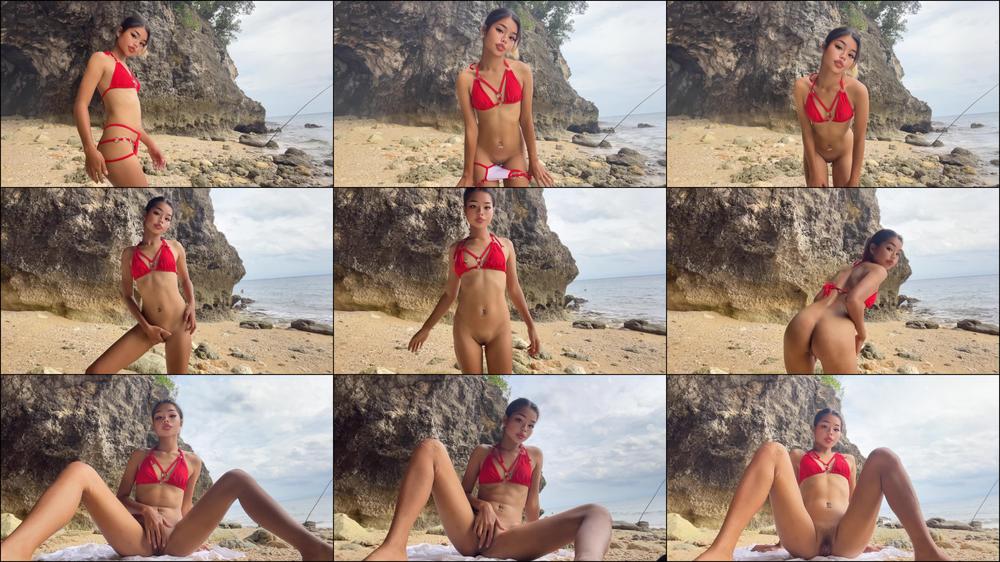 038 Dancing And Pussy Play At The Beach